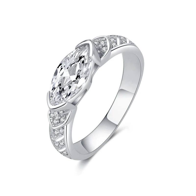 1 Carat Guardian Marquise Moissanite Engagement Ring with Eye of Horus Design in 925 Sterling Silver – Elegant Gift for Women
