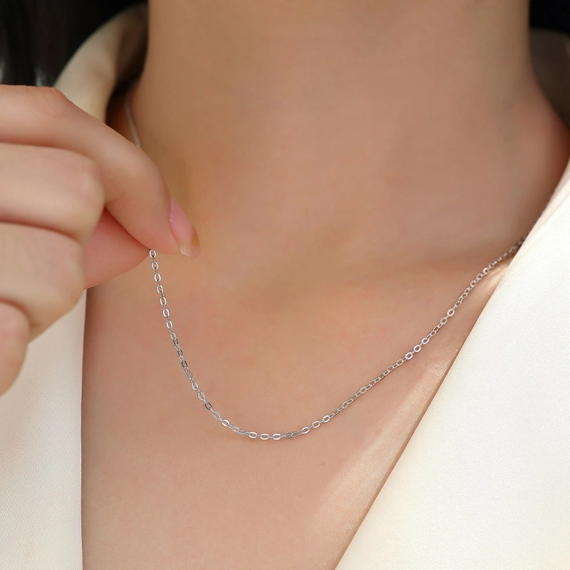 Delicate 925 sterling silver thin chain necklace for women – minimalist everyday jewelry by Mireli Jewelry
